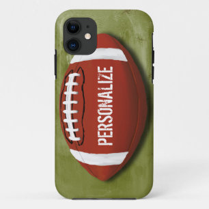Capa Para iPhone 11 Futebol verde personalizado do Grunge
