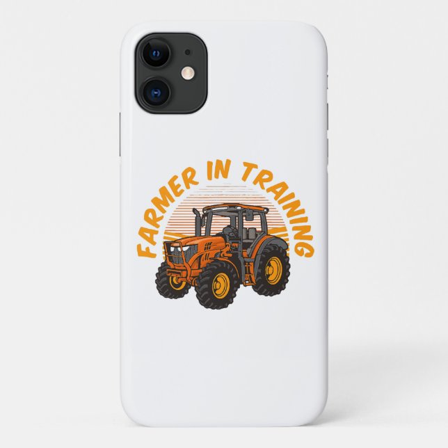 Capa Para iPhone 11 Futuro Engraçado Farmador Na Formação Da Agricultu (Verso)
