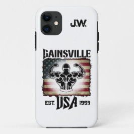 Capa Para iPhone 11 Gainsville USA Double Biceps Pose Bodybuilder