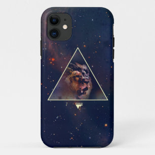 Capa Para iPhone 11 Galaxy Triangle Lion Head - Trendium Authenticatio