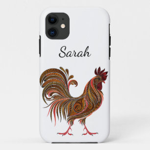 Capa Para iPhone 11 Galinha Design de Fazenda Bela- Artística