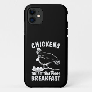 Capa Para iPhone 11 Galinha Engraçada Pet Fezes Café da Manhã Quintal 