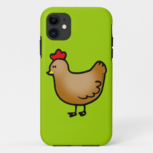 Capa Para iPhone 11 Galinha pequena bonito (Verso)