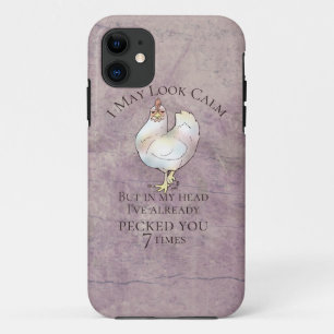Capa Para iPhone 11 Galinha "Posso Parecer Calma"