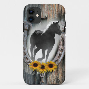 Capa Para iPhone 11 Galloping Horse Cowboy Boots Fúradeiras