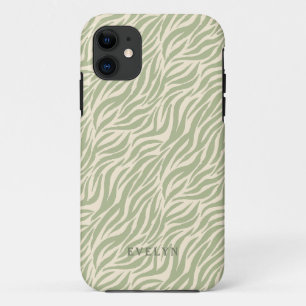 Capa Para iPhone 11 Gamas de Tigre Selvagem Verde