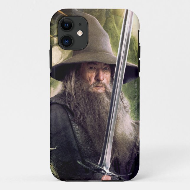 Capa Para iPhone 11 Gandalf Com Funcionarios E Espada (Verso)