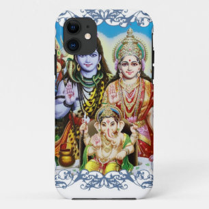 Capa Para iPhone 11 Ganesh, Shiva e Parvati, senhor Ganesha, Durga