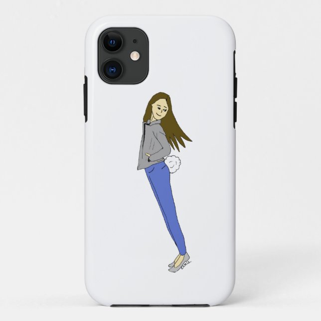 Capa Para iPhone 11 garota com rabo de coelho (Verso)