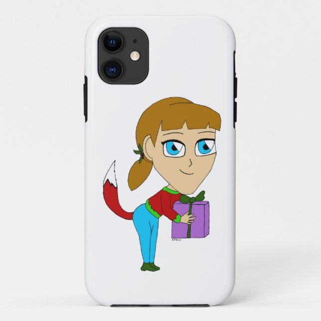 Capa Para iPhone 11 garota foxi chibi (Verso)