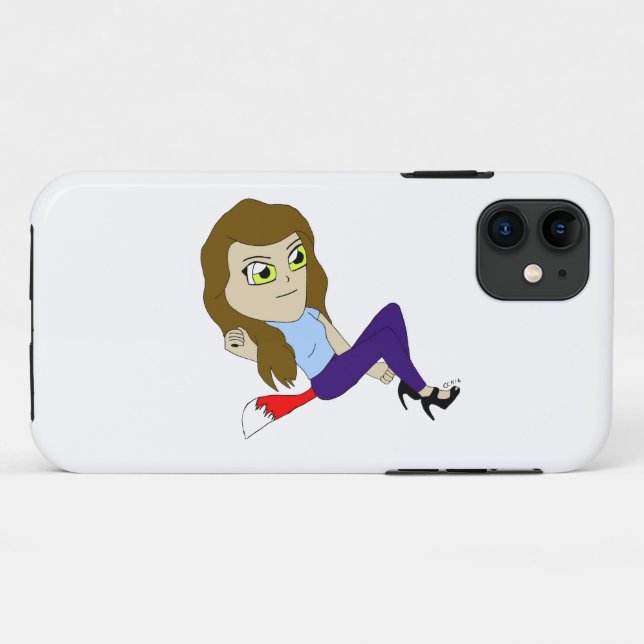Capa Para iPhone 11 garota foxi chibi (Verso (horizontal))