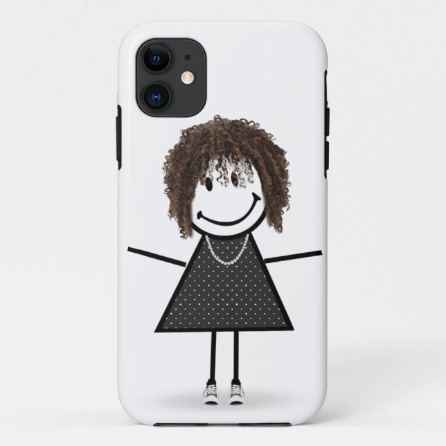Capa Para iPhone 11 Garota Palito de Tênis (Verso)