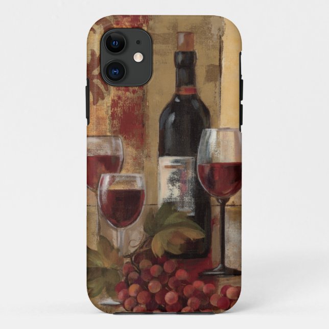 Capa Para iPhone 11 Garrafa de vinho e vidros de vinho (Verso)