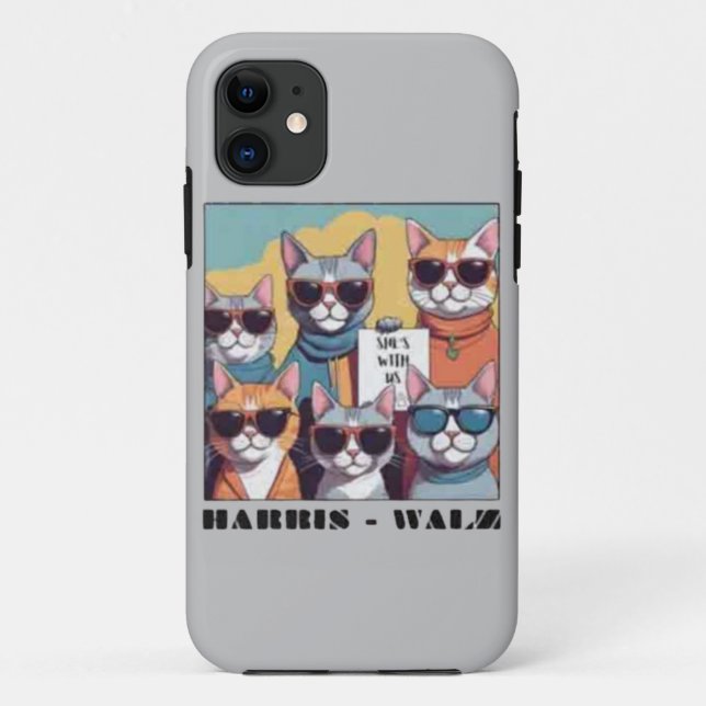 Capa Para iPhone 11 Gata sem filhos, senhorita, senhoras de gatos sem  (Verso)