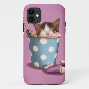 Capa Para iPhone 11 Gatinho do pote do lápis