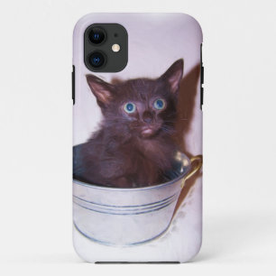 Capa Para iPhone 11 gatinho preto