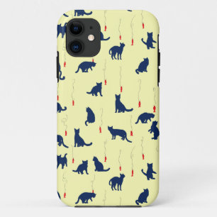 Capa Para iPhone 11 Gatinhos brancos e peixes vermelhos