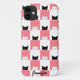 Capa Para iPhone 11 Gatinhos Cachorros Pretos Brancos
