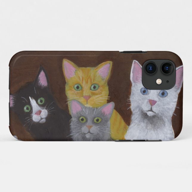 Capa Para iPhone 11 Gatinhos Reproduzíveis (Verso (horizontal))