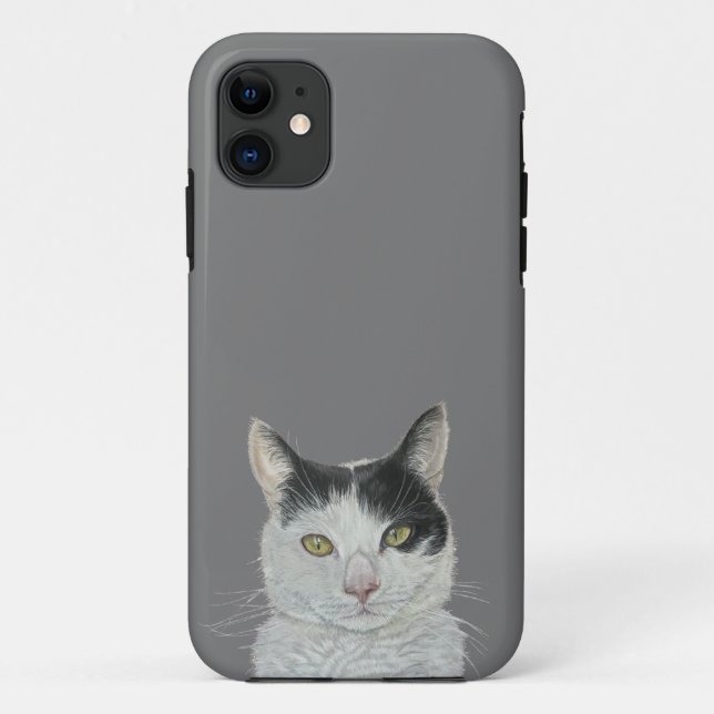 Capa Para iPhone 11 Gato (Verso)