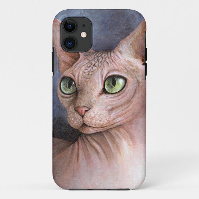 Capa Para iPhone 11 Gato 578 Sphynx (Verso)