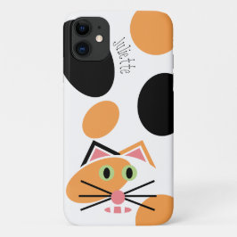 Capa Para iPhone 11 Gato Calico Cute Personalizável