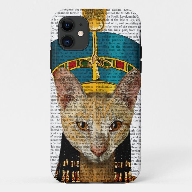 Capa Para iPhone 11 Gato da Rainha Egípcia (Verso)