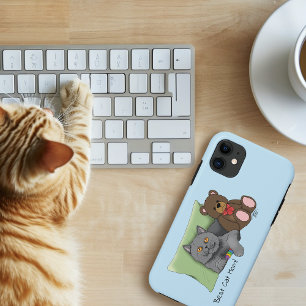 Capa Para iPhone 11 Gato de Cinza de Dia de as mães Feliz