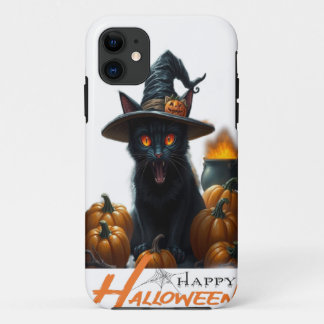 Capa Para iPhone 11 Gato de Halloween