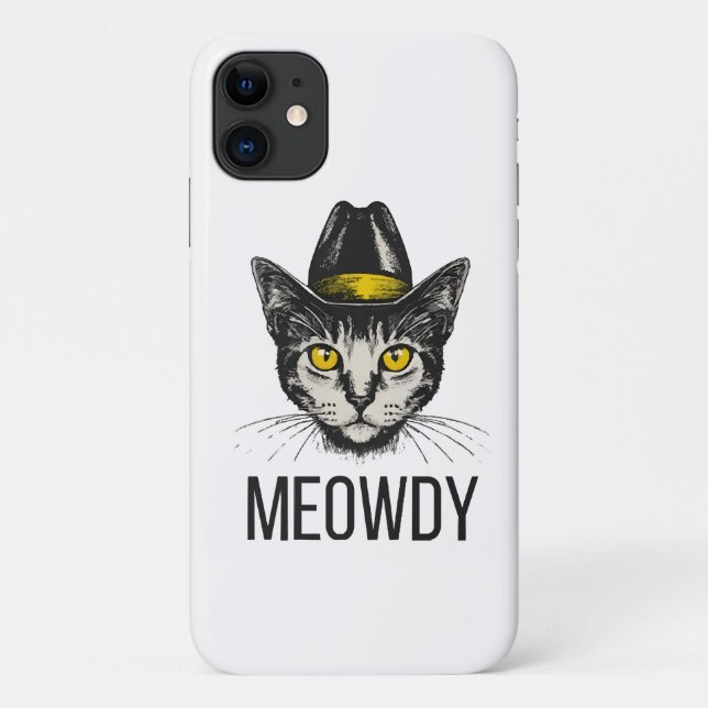 Capa Para iPhone 11 Gato Divertido Meowdy (Verso)