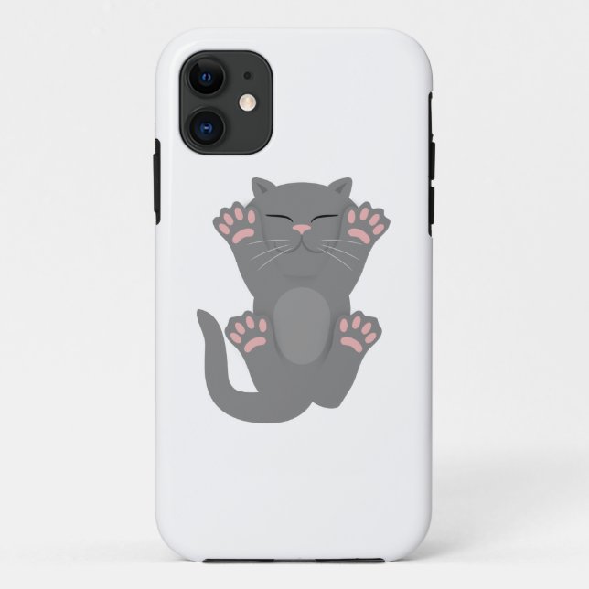 Capa Para iPhone 11 gato dormindo (Verso)