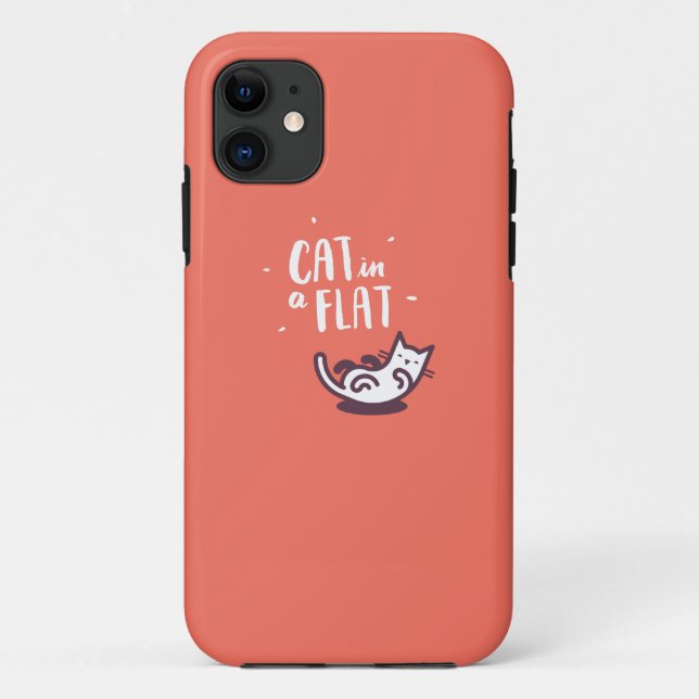 Capa Para iPhone 11 Gato em um plano (Verso)