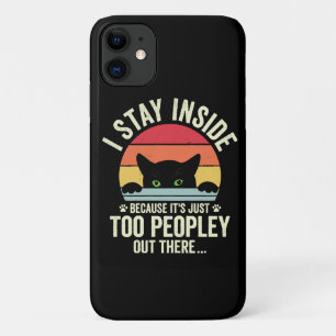 Capa Para iPhone 11 Gato Engraçado Fico Dentro de Casa Porque Está Mui
