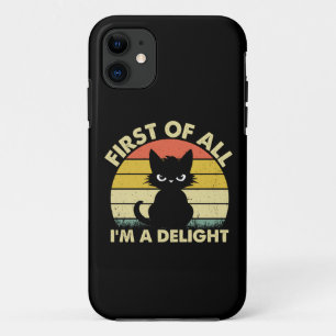 Capa Para iPhone 11 Gato Engraçado Gráfico Sarcástico Antes De Mais Na