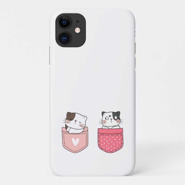 Capa Para iPhone 11 Gato Gato Gato Gato (Verso)