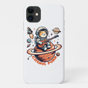 Capa Para iPhone 11 Gato Guitarrista Astro - Cosmic Purr