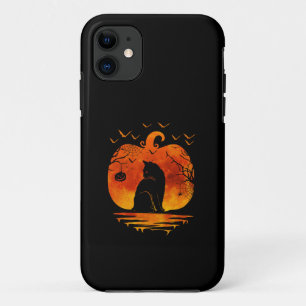 CAPA PARA iPhone 11 GATO HALLOWECOSTUME COSTUME BOVINOS LOVER CINZAS