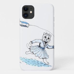 Capa Para iPhone 11 Gato Jogando pipa, Louis Wain