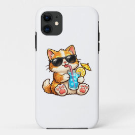 Capa Para iPhone 11 Gato Legal de Verão