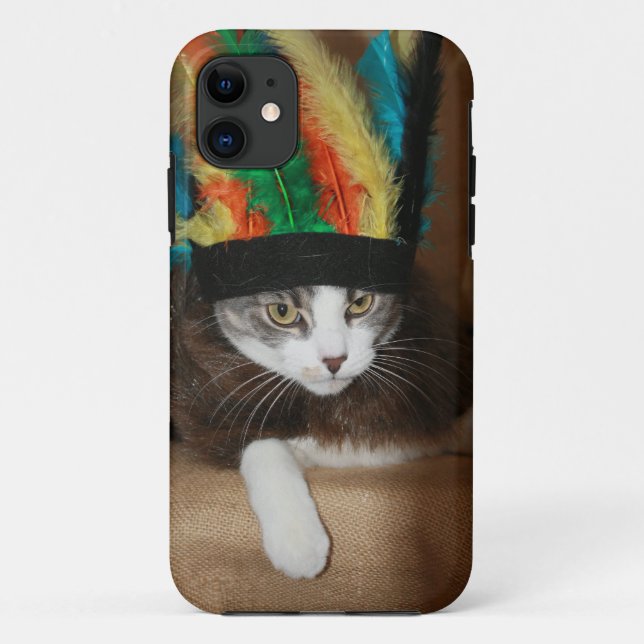 Capa Para iPhone 11 Gato Louco Chefe (Verso)