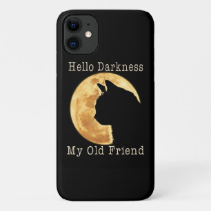 Capa Para iPhone 11 Gato Negro Olá Escuridão Meu Velho Amigo