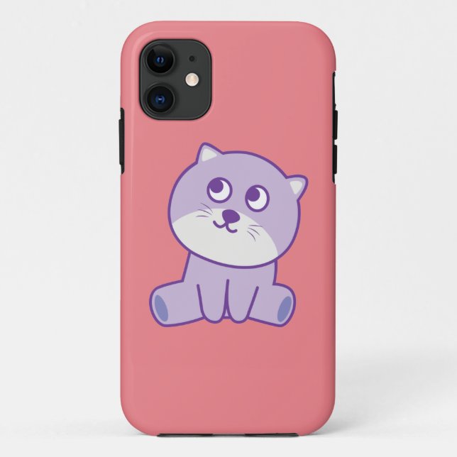 Capa Para iPhone 11 gato olhando para o céu (Verso)