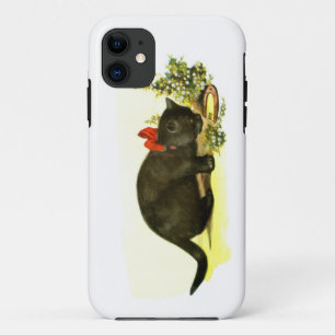 Capa Para iPhone 11 Gato preto afortunado