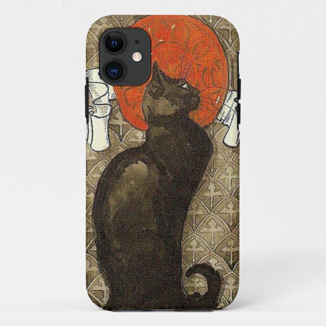 Capa Para iPhone 11 Gato preto, Alexandre Steinlen (Verso)