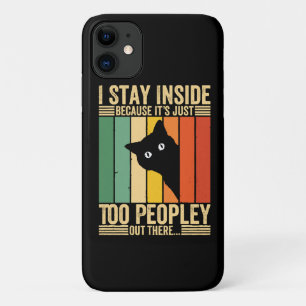 Capa Para iPhone 11 Gato Preto Fico Dentro de Casa Porque Está Muito C