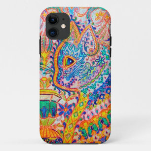 Capa Para iPhone 11 Gato Psicodélico, Louis Wain
