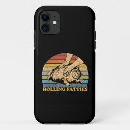 Capa Para iPhone 11 Gato Rolando Gorduras Engraçado