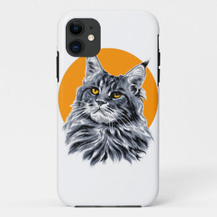 Capa Para iPhone 11 Gato Sol Estilizado