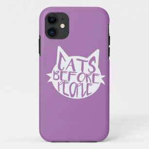 Capa Para iPhone 11 Gatos Antes Do Pessoas