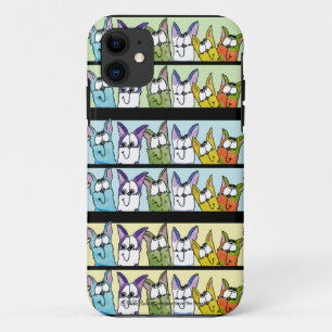 Capa Para iPhone 11 Gatos Coloridos Com Lineup Do gatinho